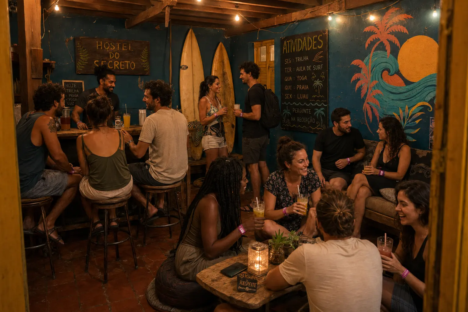Bar social do Hostel do Secreto